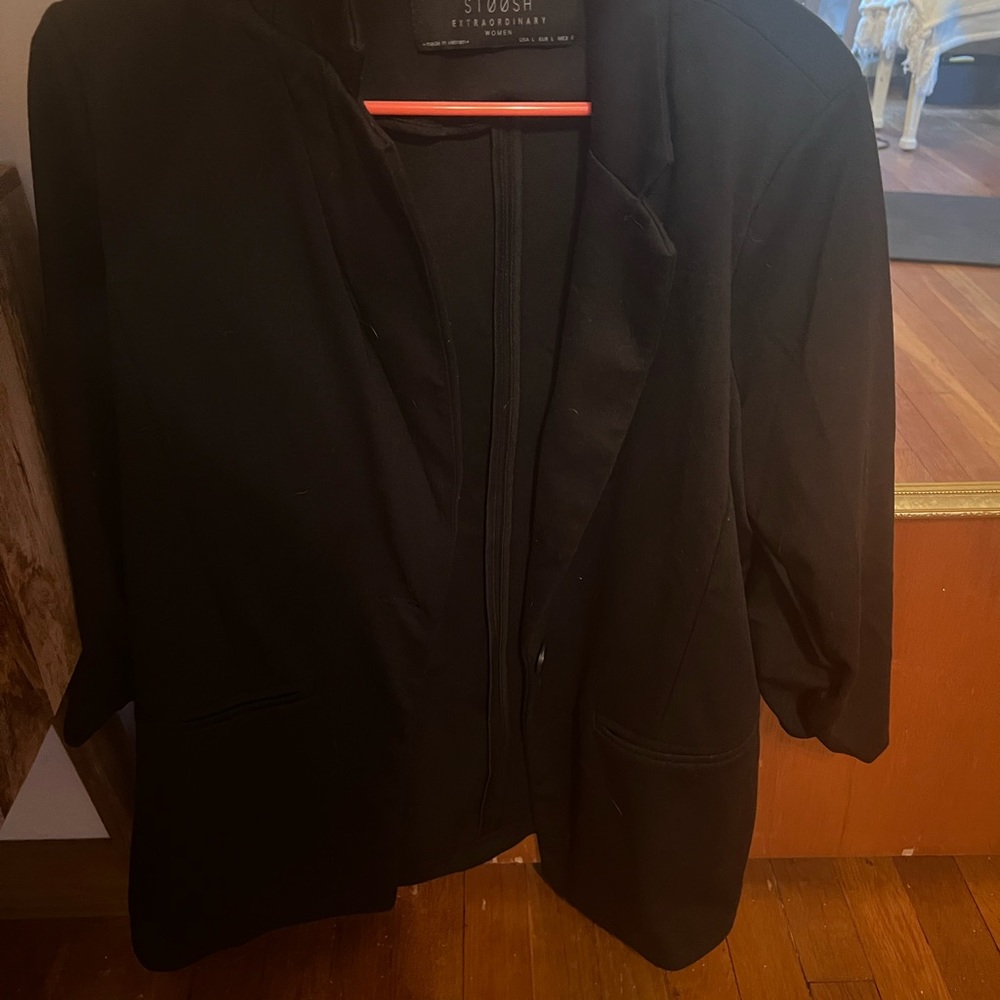 3/4 sleeve black blazer